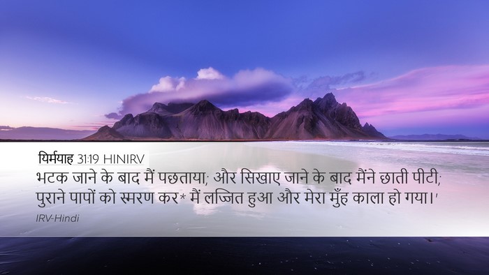 यिर्मयाह 31:19 HINIRV Bible Verse Image
