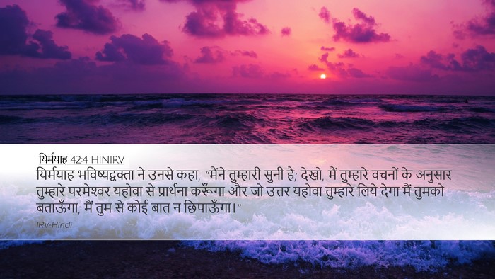 यिर्मयाह 42:4 HINIRV Bible Verse Image