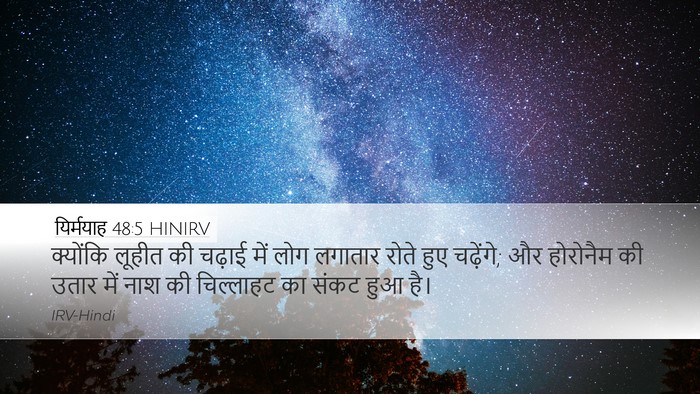 यिर्मयाह 48:5 HINIRV Bible Verse Image
