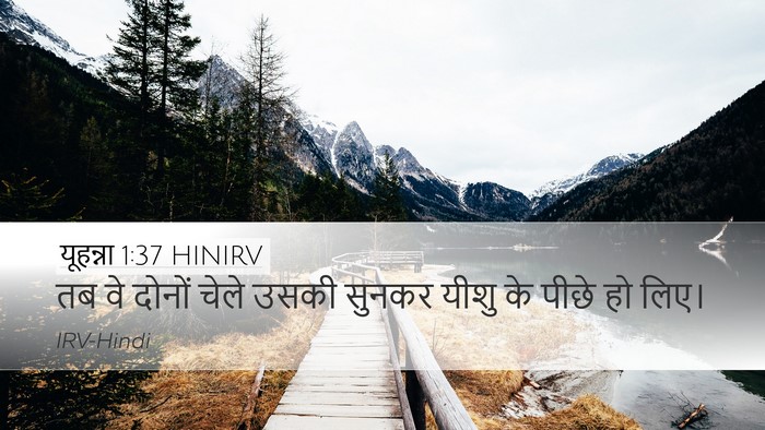 यूहन्ना 1:37 HINIRV Desktop Wallpaper - तब वे दोनों चेले - Desktop Bible Verse Wallpaper