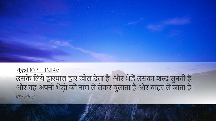 यूहन्ना 10:3 HINIRV Bible Verse Image
