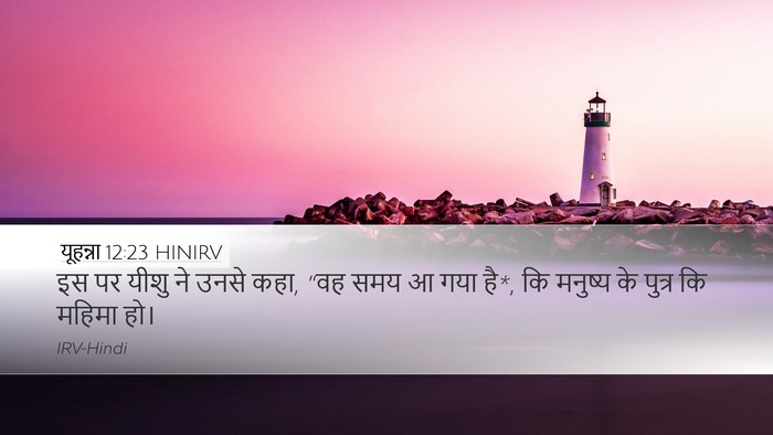 यूहन्ना 12:23 HINIRV Bible Verse Image