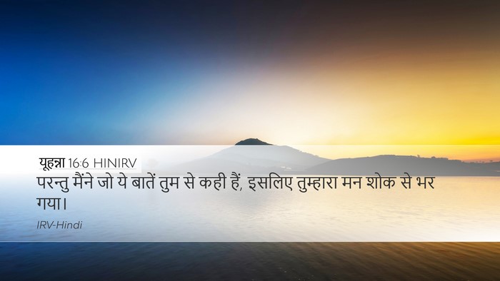 यूहन्ना 16:6 HINIRV Bible Verse Image