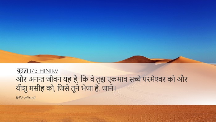 यूहन्ना 17:3 HINIRV Bible Verse Image
