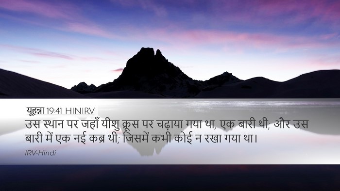 यूहन्ना 19:41 HINIRV Desktop Wallpaper - उस स्थान पर जहाँ - Desktop Bible Verse Wallpaper