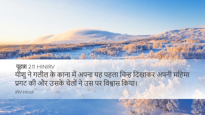 यूहन्ना 2:11 HINIRV Bible Verse Image