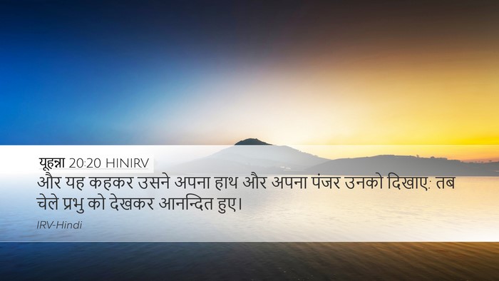 यूहन्ना 20:20 HINIRV Bible Verse Image