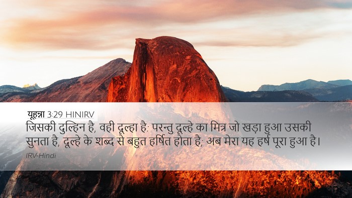 यूहन्ना 3:29 HINIRV Bible Verse Image