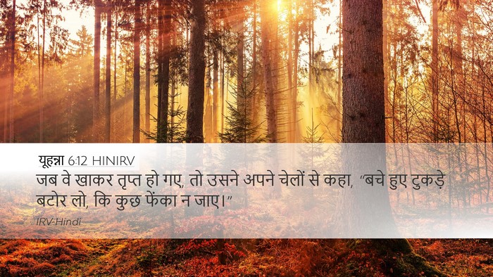 यूहन्ना 6:12 HINIRV Bible Verse Image