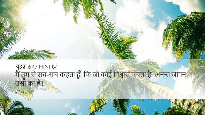 यूहन्ना 6:47 HINIRV Bible Verse Image