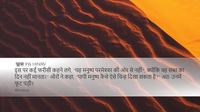 यूहन्ना 9:16 HINIRV Bible Verse Image