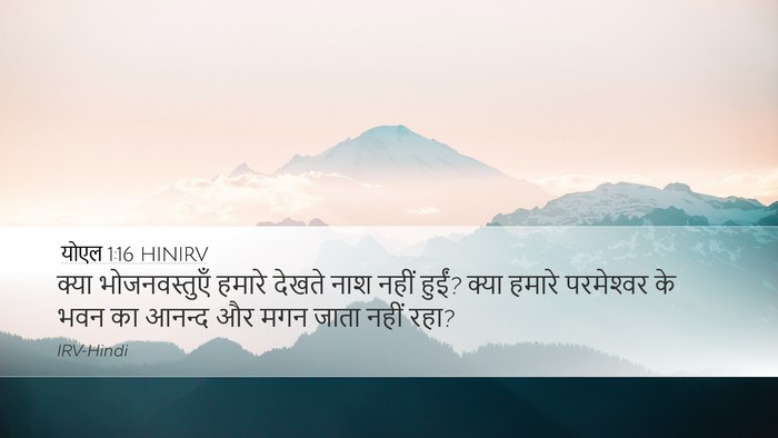 योएल 1:16 HINIRV Bible Verse Image