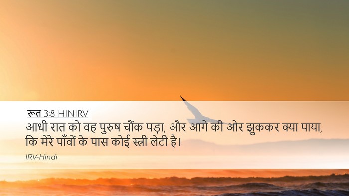 रूत 3:8 HINIRV Desktop Wallpaper - आधी रात को वह पुरुष - Desktop Bible Verse Wallpaper