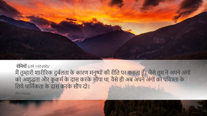 रोमियों 6:19 HINIRV Bible Verse Image