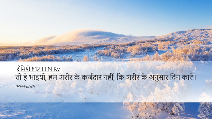 रोमियों 8:12 HINIRV Bible Verse Image