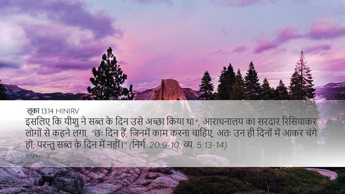 लूका 13:14 HINIRV Bible Verse Image