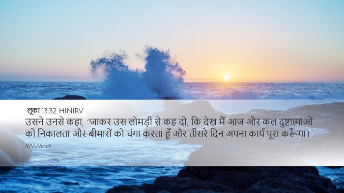 लूका 13:32 HINIRV Bible Verse Image