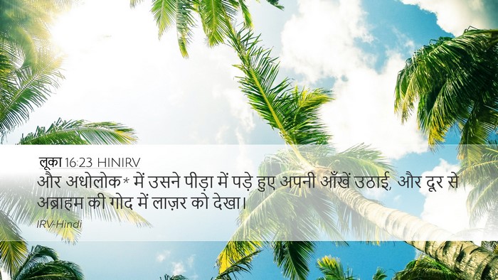 लूका 16:23 HINIRV Bible Verse Image