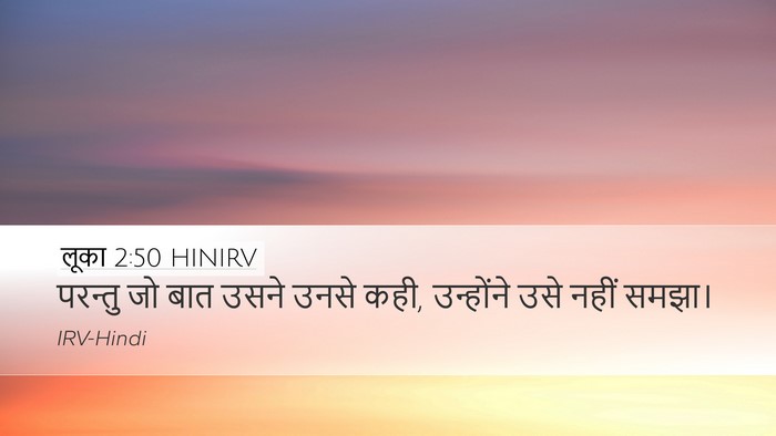 लूका 2:50 HINIRV Bible Verse Image