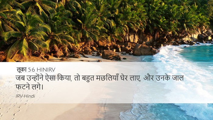 लूका 5:6 HINIRV Desktop Wallpaper - जब उन्होंने ऐसा - Desktop Bible Verse Wallpaper