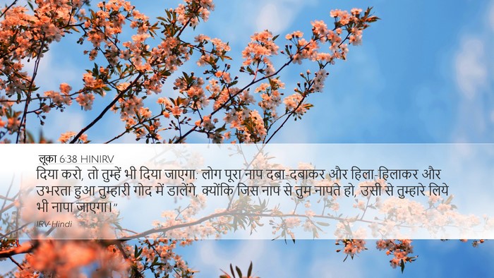 लूका 6:38 HINIRV Bible Verse Image