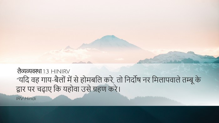 लैव्यव्यवस्था 1:3 HINIRV Bible Verse Image