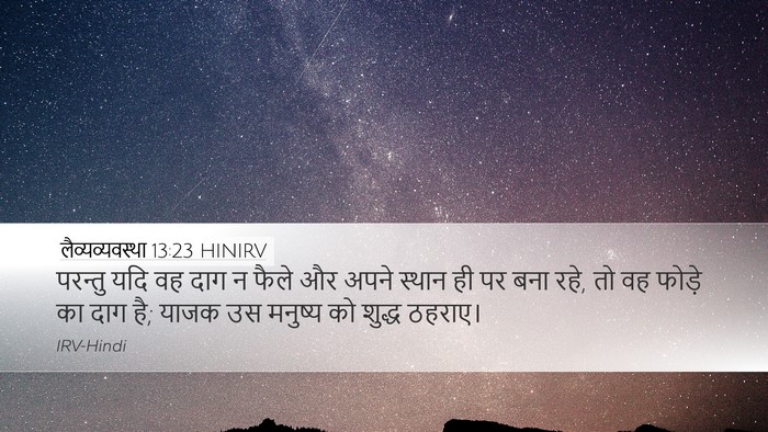 लैव्यव्यवस्था 13:23 HINIRV Bible Verse Image