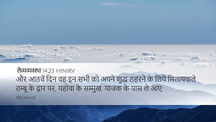 लैव्यव्यवस्था 14:23 HINIRV Bible Verse Image