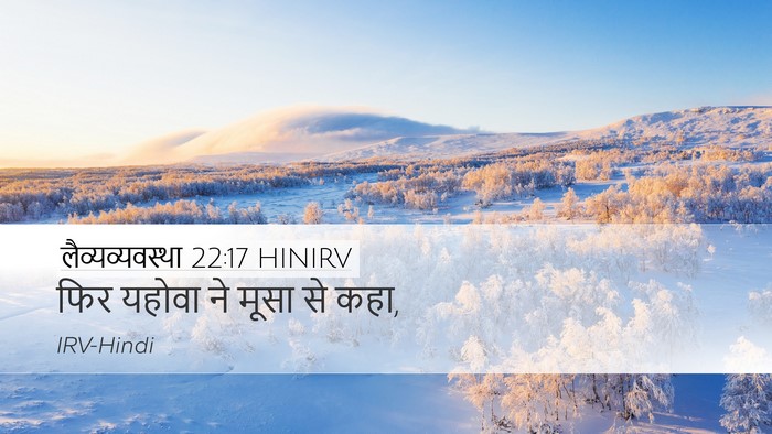 लैव्यव्यवस्था 22:17 HINIRV Desktop Wallpaper - फिर यहोवा ने मूसा - Desktop Bible Verse Wallpaper
