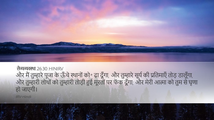 लैव्यव्यवस्था 26:30 HINIRV Bible Verse Image