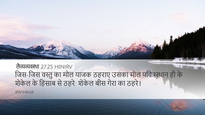 लैव्यव्यवस्था 27:25 HINIRV Bible Verse Image