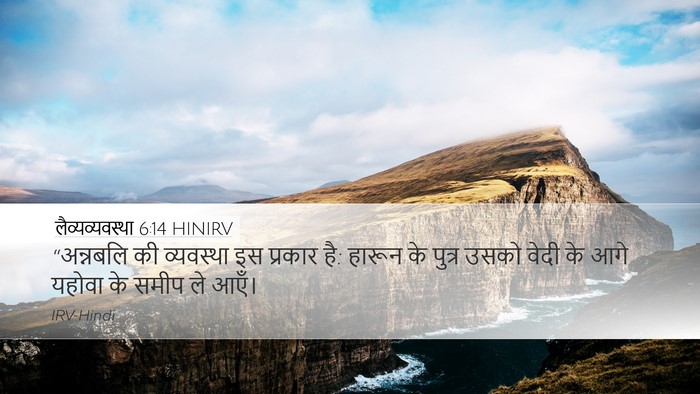 लैव्यव्यवस्था 6:14 HINIRV Bible Verse Image