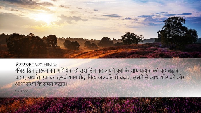 लैव्यव्यवस्था 6:20 HINIRV Bible Verse Image