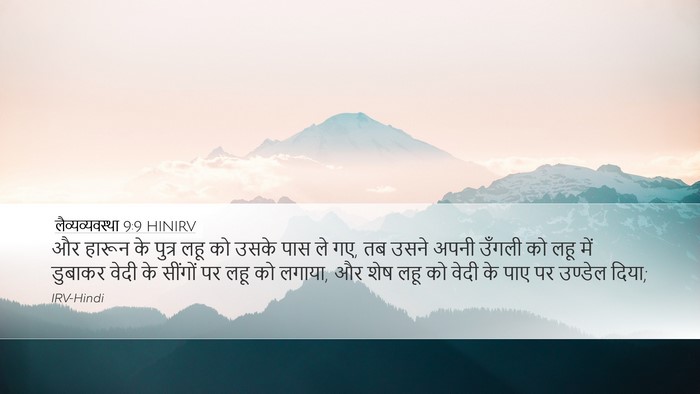 लैव्यव्यवस्था 9:9 HINIRV Bible Verse Image
