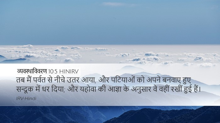 व्यवस्थाविवरण 10:5 HINIRV Bible Verse Image