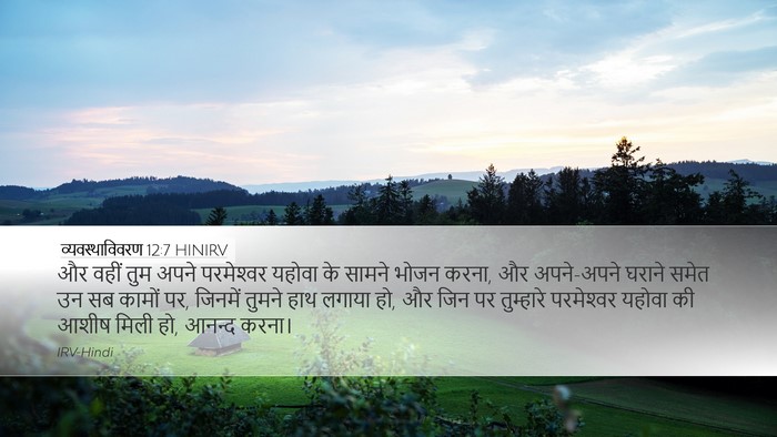 व्यवस्थाविवरण 12:7 HINIRV Bible Verse Image
