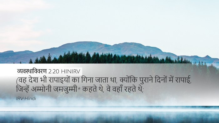 व्यवस्थाविवरण 2:20 HINIRV Bible Verse Image