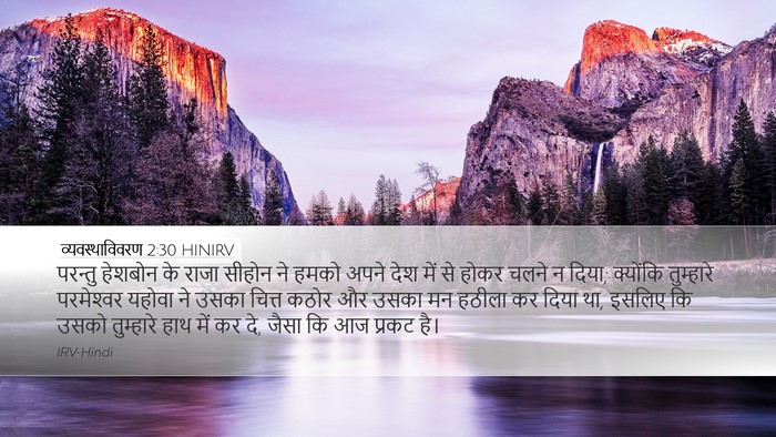 व्यवस्थाविवरण 2:30 HINIRV Bible Verse Image