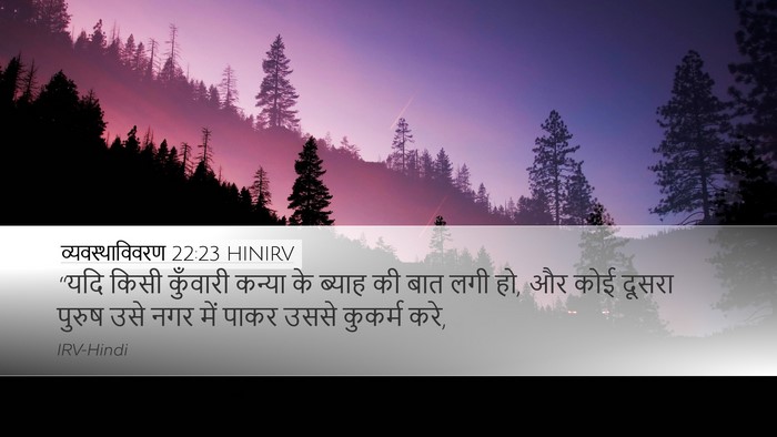 व्यवस्थाविवरण 22:23 HINIRV Bible Verse Image