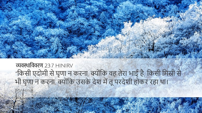 व्यवस्थाविवरण 23:7 HINIRV Bible Verse Image