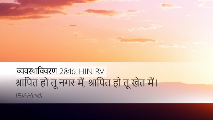 व्यवस्थाविवरण 28:16 HINIRV Desktop Wallpaper - श्रापित हो तू नगर - Desktop Bible Verse Wallpaper