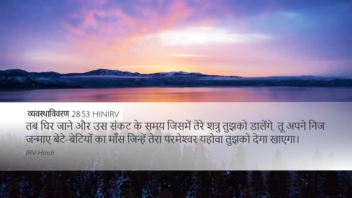 व्यवस्थाविवरण 28:53 HINIRV Bible Verse Image