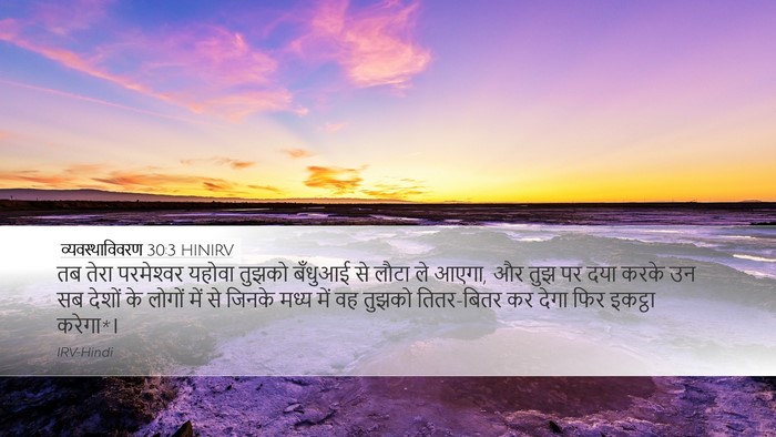 व्यवस्थाविवरण 30:3 HINIRV Bible Verse Image