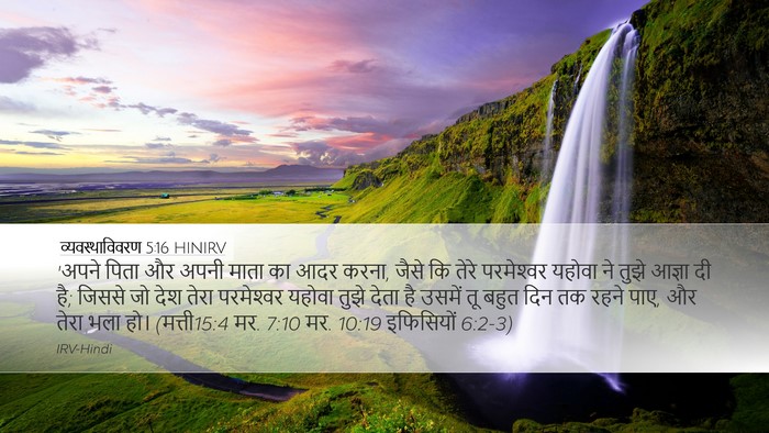 व्यवस्थाविवरण 5:16 HINIRV Bible Verse Image