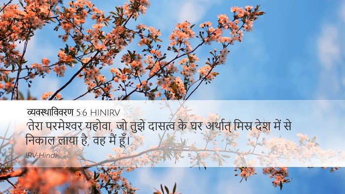 व्यवस्थाविवरण 5:6 HINIRV Bible Verse Image
