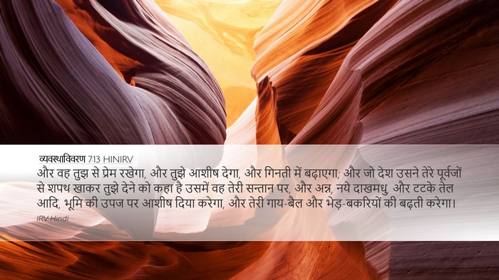 व्यवस्थाविवरण 7:13 HINIRV Desktop Wallpaper - और वह तुझ से प्रेम - Desktop Bible Verse Wallpaper
