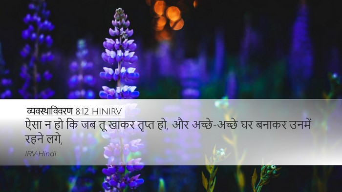 व्यवस्थाविवरण 8:12 HINIRV Bible Verse Image