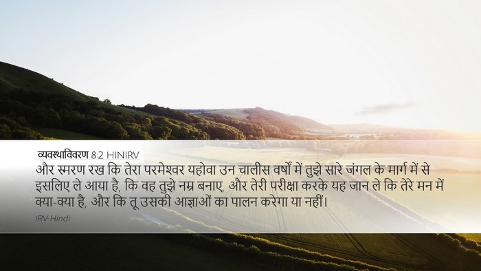 व्यवस्थाविवरण 8:2 HINIRV Bible Verse Image