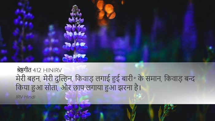 श्रेष्ठगीत 4:12 HINIRV Bible Verse Image