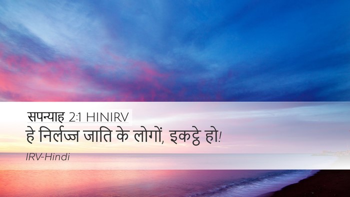 सपन्याह 2:1 HINIRV Bible Verse Image